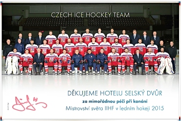poděkování Jaromíra Jágra a českého národního týmu za mimořádnou péči během MS IIHF 2015