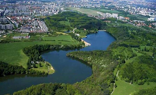 der Stausee Hostivařská přehrada